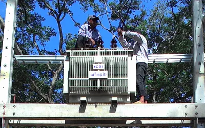 อัปเดตภาพบรรยากาศการติดตั้งหม้อแปลงไฟฟ้า